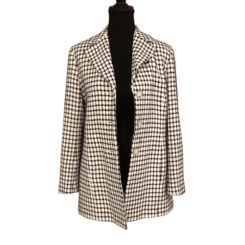 Ann Taylor Women’s Classic Checkered 3 Button Blazer - Thumbnail 3