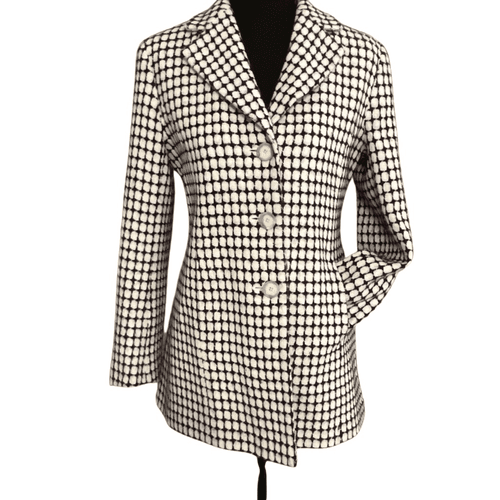 Ann Taylor Women’s Classic Checkered 3 Button Blazer - Thumbnail 5