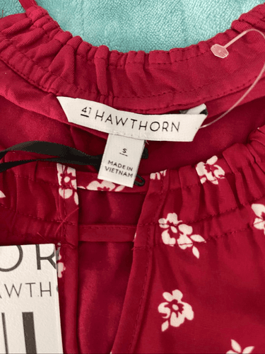 41 Hawthorn Women’s Red Floral Double Strap Sleeveless Blouse/Top/Shirt - Thumbnail 8