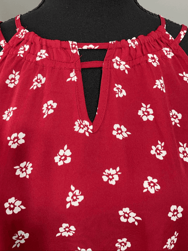 41 Hawthorn Women’s Red Floral Double Strap Sleeveless Blouse/Top/Shirt - Thumbnail 7