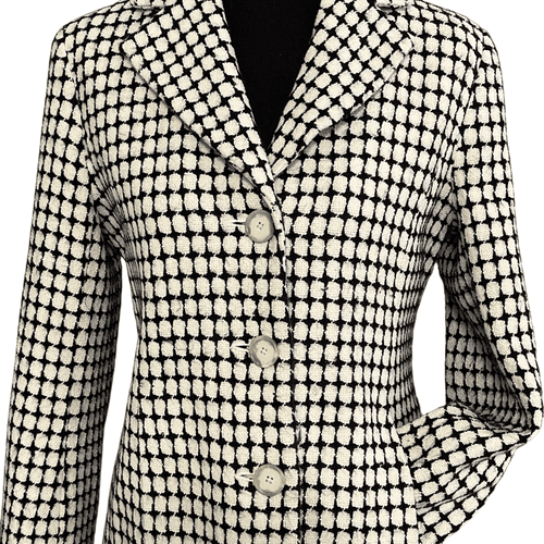 Ann Taylor Women’s Classic Checkered 3 Button Blazer - Thumbnail 2