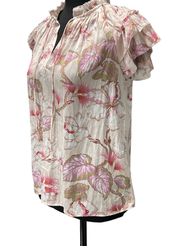 Philosophy Women’s Ruffle Capped Sleeve Deep V-Neck With Tie Blouse/Shirt - Thumbnail 5