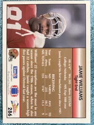 1992 Pacific - Jamie Williams #286 - Thumbnail 3