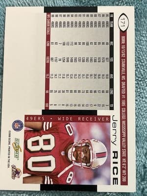 2000 Score - Jerry Rice #171 Scorecard /2000 - Thumbnail 5