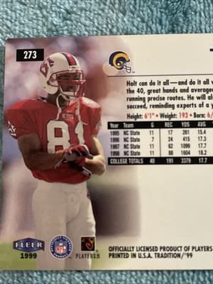 1999 Fleer Tradition - Rookie Torry Holt #273 (RC) - Thumbnail 3