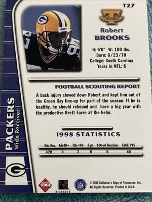 1999 Collector's Edge Triumph - Robert Brooks #T27 - Thumbnail 3