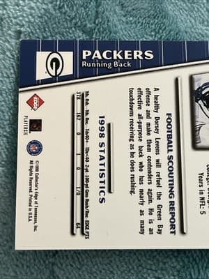 1999 Collector's Edge Triumph - Dorsey Levens #T11 Personal Collection /1 - Thumbnail 4