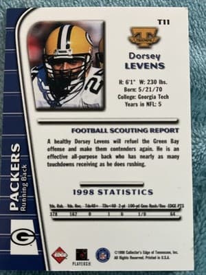 1999 Collector's Edge Triumph - Dorsey Levens #T11 Personal Collection /1 - Thumbnail 2