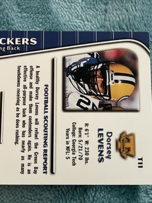1999 Collector's Edge Triumph - Dorsey Levens #T11 Personal Collection /1 - Thumbnail 5