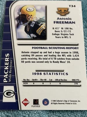 1999 Collector's Edge Triumph - Antonio Freeman #T34 - Thumbnail 3