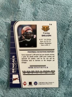 1999 Collector's Edge Triumph - Corey Dillon #T4 Galvanized /500 - Thumbnail 2