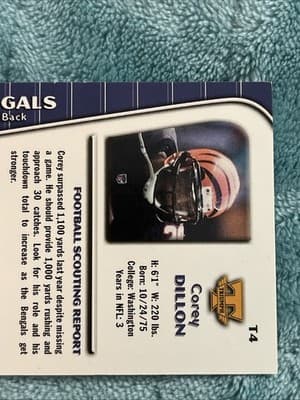 1999 Collector's Edge Triumph - Corey Dillon #T4 Galvanized /500 - Thumbnail 5