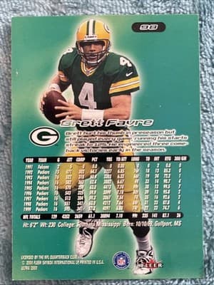 2000 Fleer Ultra - Brett Favre #98G Gold Medallion - Thumbnail 2