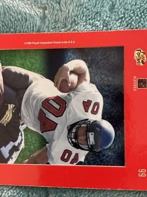 1999 Playoff Absolute SSD - Mike Alstott #99 Red Border - Thumbnail 3