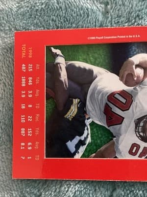 1999 Playoff Absolute SSD - Mike Alstott #99 Red Border - Thumbnail 4