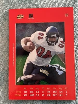 1999 Playoff Absolute SSD - Mike Alstott #99 Red Border - Thumbnail 2