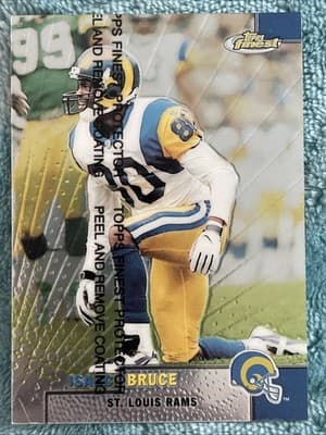 1999 Topps Finest - Isaac Bruce #43 Refractor - Thumbnail 4