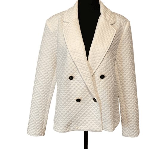 SOHO Apparel Ltd. Women’s L/S Waffled Double Breast Coat/Jacket - Thumbnail 2