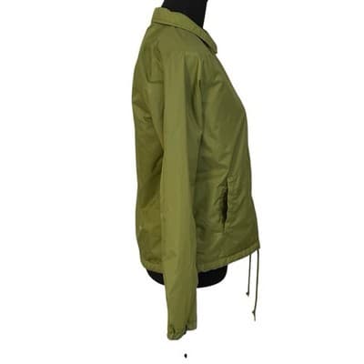 Vans Womens Green Coach Jacket With Logo Sleeve Size XS - Thumbnail 4