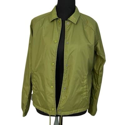 Vans Womens Green Coach Jacket With Logo Sleeve Size XS - Thumbnail 8