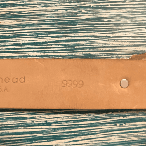 Streets Ahead Vintage Crock Embossed Leather/Aged Silver Medallion Belt - Thumbnail 9