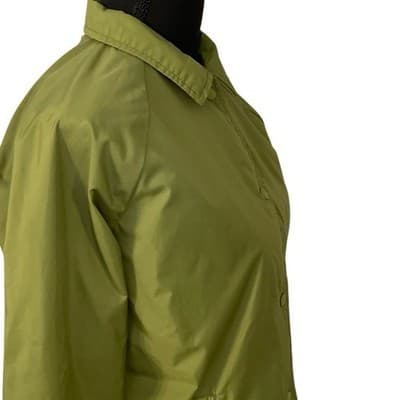 Vans Womens Green Coach Jacket With Logo Sleeve Size XS - Thumbnail 3
