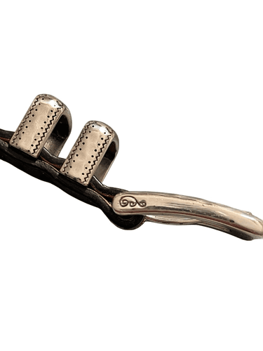 Brighton Vintage Braided Leather With Silver Buckle size Medium Belt - Thumbnail 4