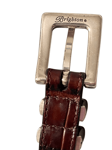 Brighton Vintage Braided Leather With Silver Buckle size Medium Belt - Thumbnail 6