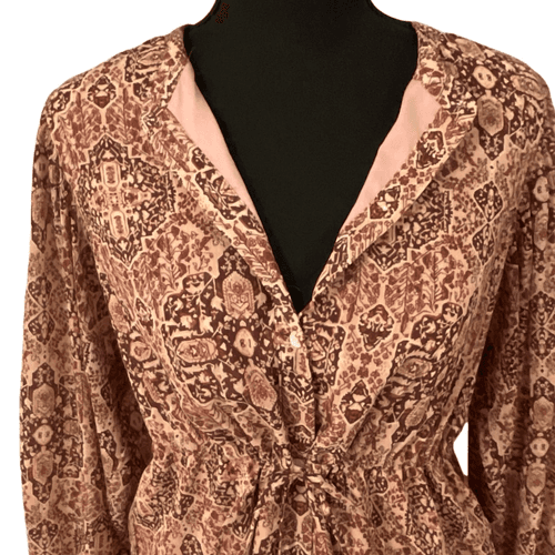 Madewell Drawstring Top in Kaleidoscope Boho Print - Thumbnail 4