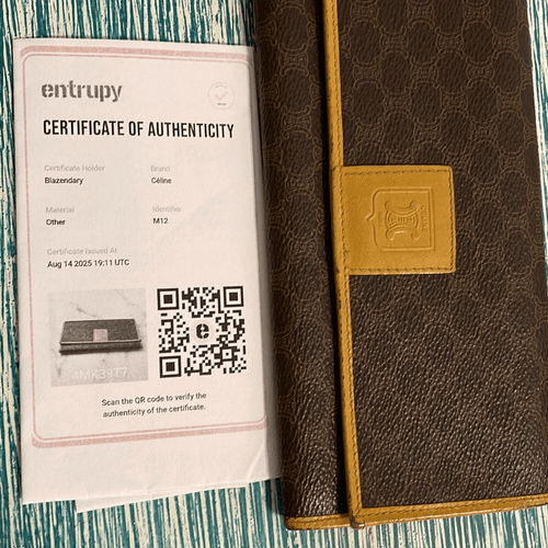 Celine Paris Macadam Pattern Bi-Fold Vintage Logo Wallet - Thumbnail 12