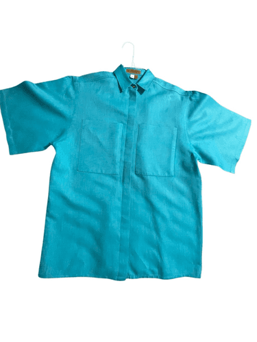 Ruff Hewn VINTAGE Men’s S/S Linen Button Up Shirt size Small - Thumbnail 2