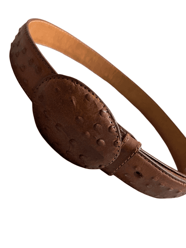 Faux Ostrich Vintage Leather Men’s Western Cowboy Belt size 36 - Thumbnail 2
