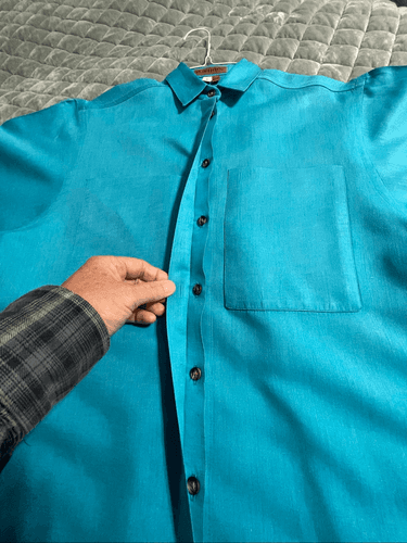 Ruff Hewn VINTAGE Men’s S/S Linen Button Up Shirt size Small - Thumbnail 5
