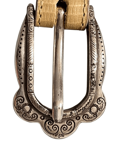 Brighton #10174 Women’s Vintage Beige Snake Embossed With Silver Etched Leather - Thumbnail 5