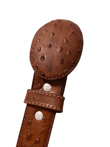 Faux Ostrich Vintage Leather Men’s Western Cowboy Belt size 36 - Thumbnail 5