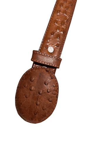 Faux Ostrich Vintage Leather Men’s Western Cowboy Belt size 36 - Thumbnail 3
