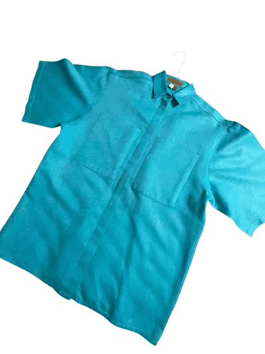 Ruff Hewn VINTAGE Men’s S/S Linen Button Up Shirt size Small - Image 1
