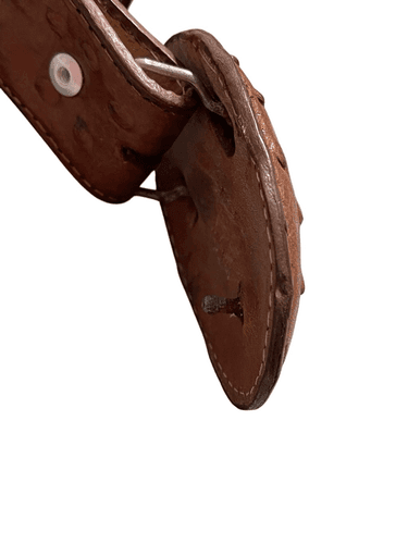 Faux Ostrich Vintage Leather Men’s Western Cowboy Belt size 36 - Thumbnail 10