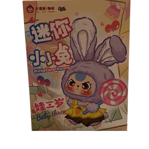 Baby Three Miniature Bunny Plush Key Chain - Image 1
