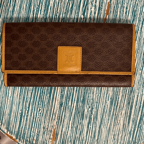 Celine Paris Macadam Pattern Bi-Fold Vintage Logo Wallet - Image 1
