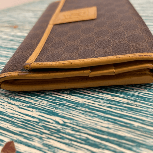 Celine Paris Macadam Pattern Bi-Fold Vintage Logo Wallet - Thumbnail 14
