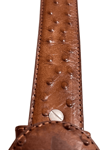 Faux Ostrich Vintage Leather Men’s Western Cowboy Belt size 36 - Thumbnail 12