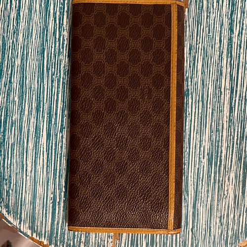 Celine Paris Macadam Pattern Bi-Fold Vintage Logo Wallet - Thumbnail 3