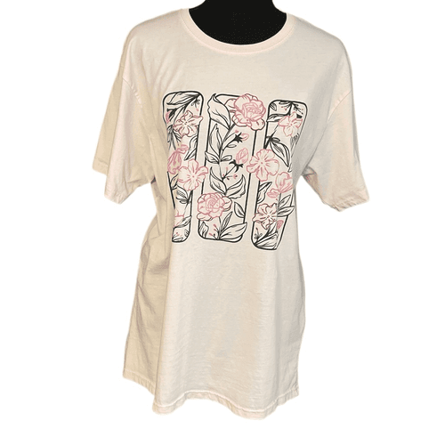Infinity Apparel Women’s Flowered T-Shirt - Image 1