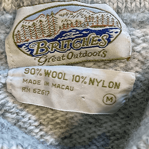 VTG Britches Great Outdoors Knit Wool Pullover Cardigan Sweater - Thumbnail 10