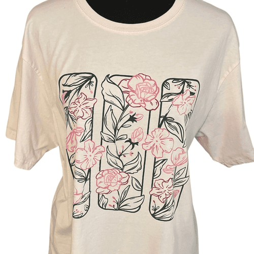 Infinity Apparel Women’s Flowered T-Shirt - Thumbnail 2