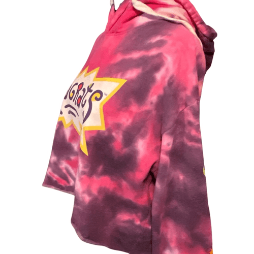 Nickelodeon Rugrats Women’s Tie Dye L/S Short Waist Hoodie/Sweatshirt - Thumbnail 3