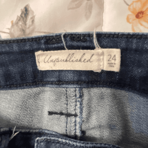 Unpublished Women’s Dark Wash Split Hem Skinny/Ankle Jeans - Thumbnail 10