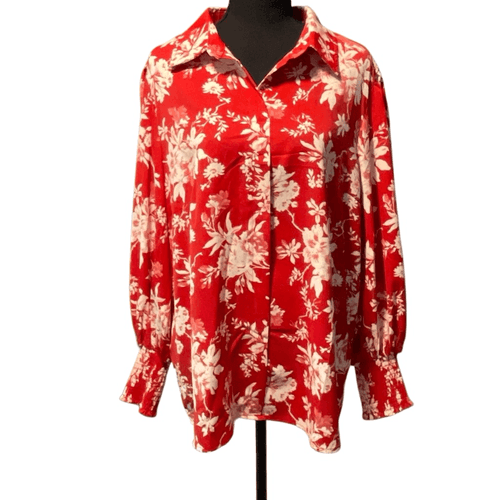 Flowery Women’s Bishop Sleeve Blouse/Top - Thumbnail 2