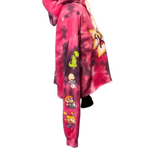 Nickelodeon Rugrats Women’s Tie Dye L/S Short Waist Hoodie/Sweatshirt - Thumbnail 4